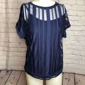 NWT Metaphor sheer top w/built in camisole medium